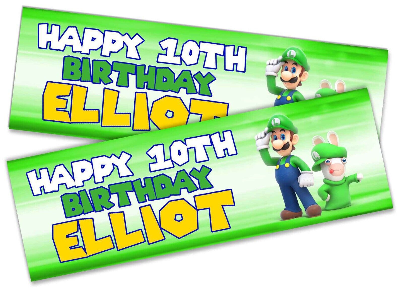 Personalised Birthday Banners Mario Design Children Kids Party Decoration 4