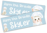 Personalised Birthday Banners Generic Design Children Kids Party Decoration 47