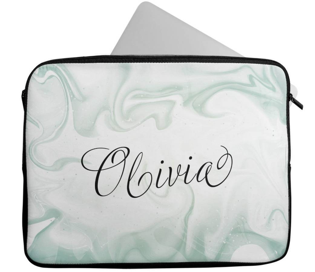 Personalised Any Name Marble Design Laptop Case Sleeve Tablet Bag 94