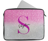 Personalised Any Name Marble Glitter Design Laptop Case Sleeve Tablet Bag 91