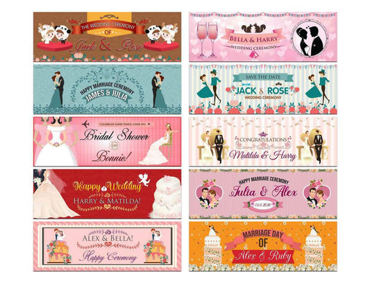 Personalised Wedding Banner Adult Party Celebration Marriage 236