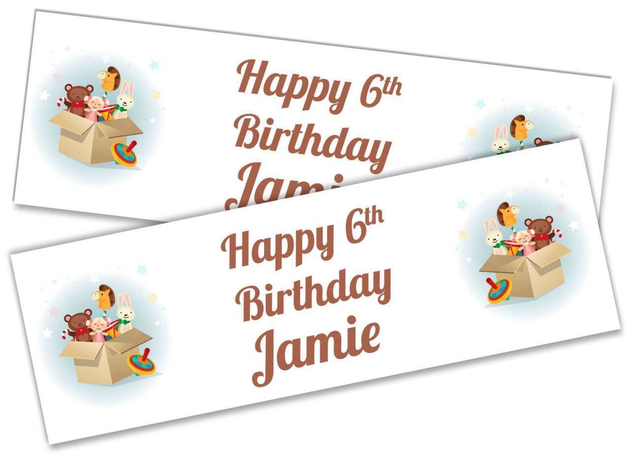 Personalised Birthday Banners Generic Design Children Kids Party Decoration 142