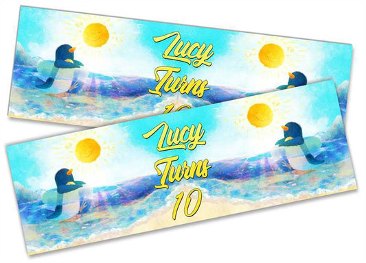 Personalised Birthday Banners Generic Design Children Kids Party Decoration 149