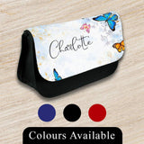 Personalised Pencil Case Butterfly Girls Boys Stationary Kids School Bag 9