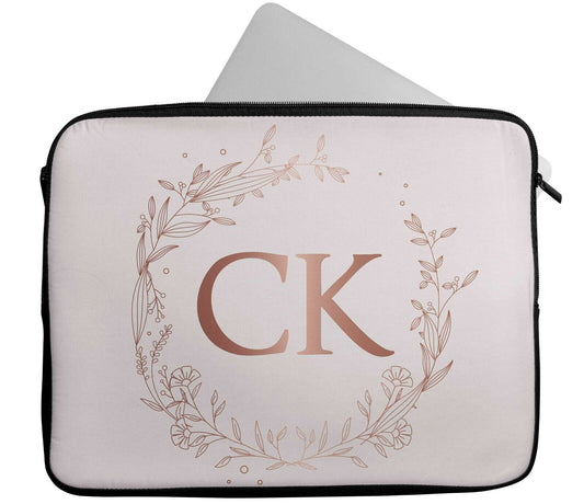 Personalised Any Name Floral Laptop Case Sleeve Tablet Bag Chromebook Gift 6