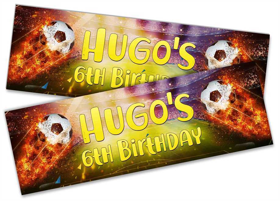 Personalised Birthday Banners Football Design Children Kids Party Decoration 56