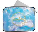 Personalised Any Name Marble Glitter Design Laptop Case Sleeve Tablet Bag 33