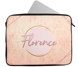 Personalised Any Name Marble Glitter Design Laptop Case Sleeve Tablet Bag 33