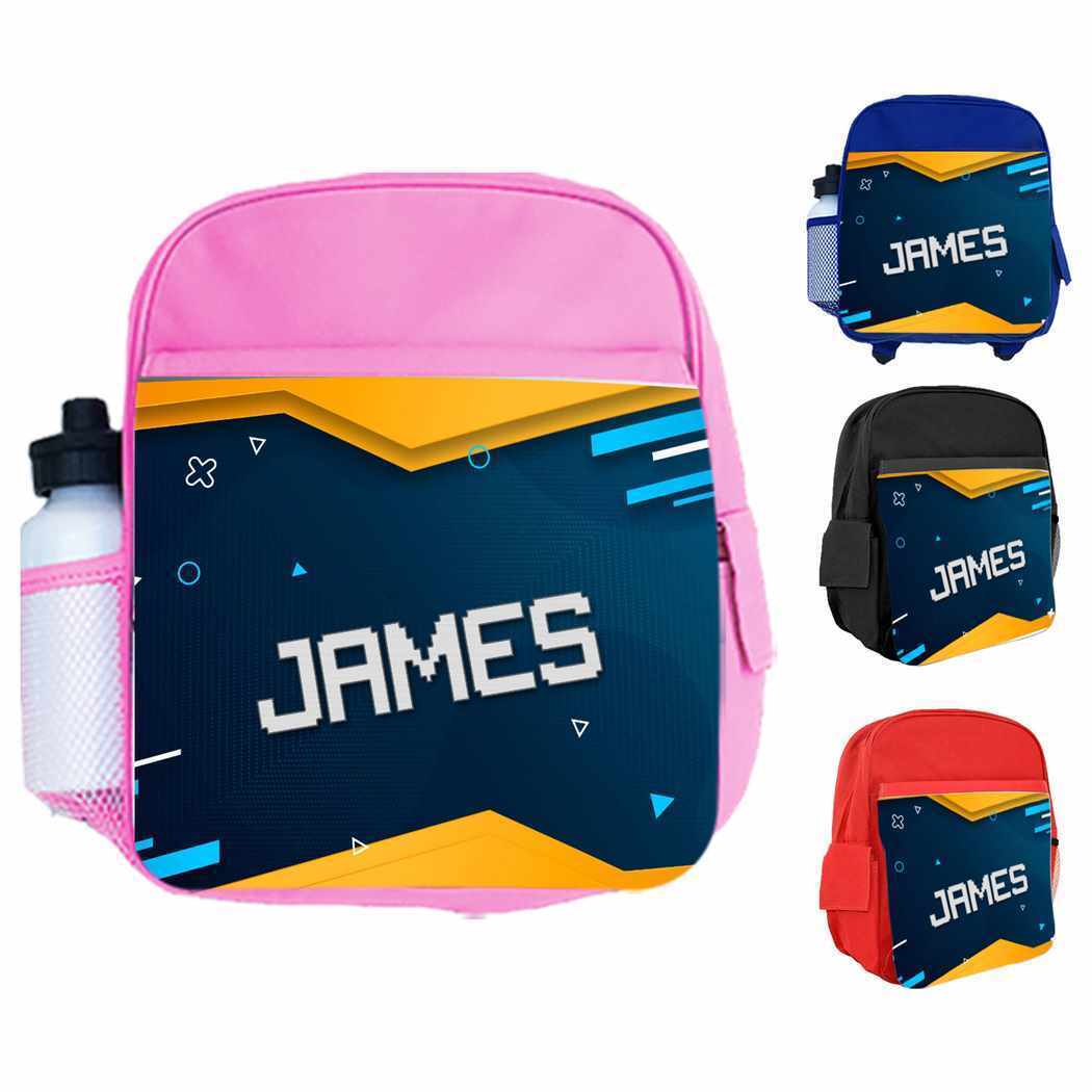 Personalised Kids Backpack Any Name Gaming Boys Girls Children School Bag 3