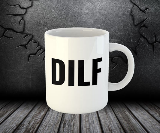 Funny Coffee Mugs DILF New Dad Gift Baby Shower Friend Birthday Cups