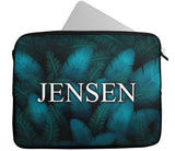 Personalised Any Name Floral Design Laptop Case Sleeve Tablet Bag 27