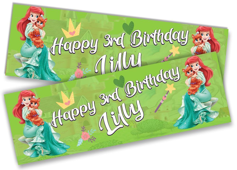 Personalised Birthday Banners Princess  Design Children Kid Party Decoration 72