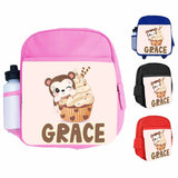 Personalised Kids Backpack Any Name Animal Design Boys Girls kid School Bag 20