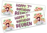 Personalised Birthday Banners Generic Design Children Kids Party Decoration 199