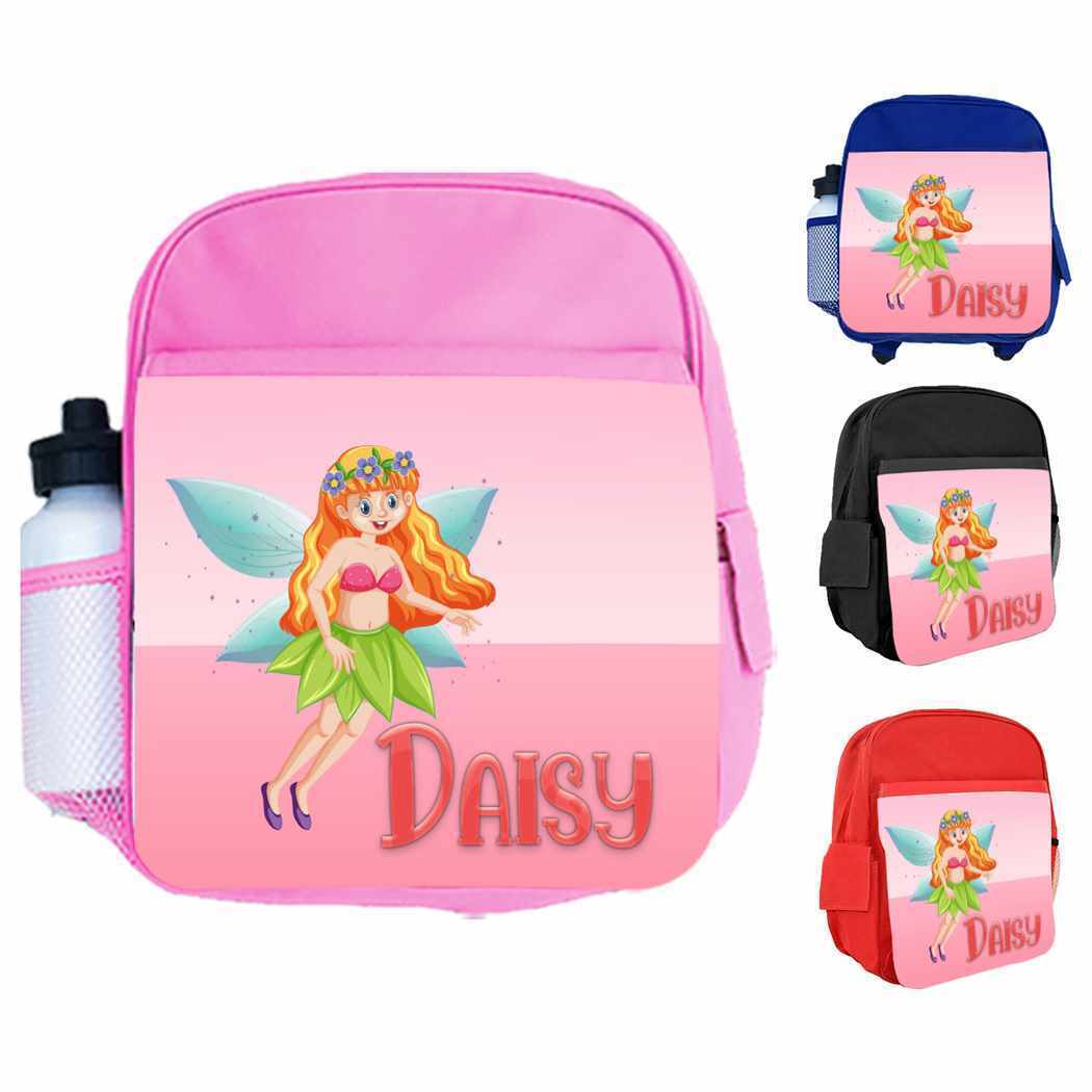 Personalised Kids Backpack Any Name Princess Design Boys Girls kid School Bag 34