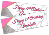 Personalised Birthday Banners Generic Design Children Kids Party Decoration 256