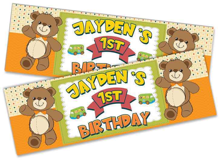 Personalised Birthday Banners Generic Design Children Kids Party Decoration 245