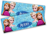 Personalised Birthday Banners Princess  Design Children Kid Party Decoration 62