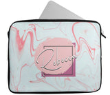 Personalised Any Name Marble Design Laptop Case Sleeve Tablet Bag 94