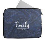 Personalised Any Name Marble Design Laptop Case Sleeve Tablet Bag 98