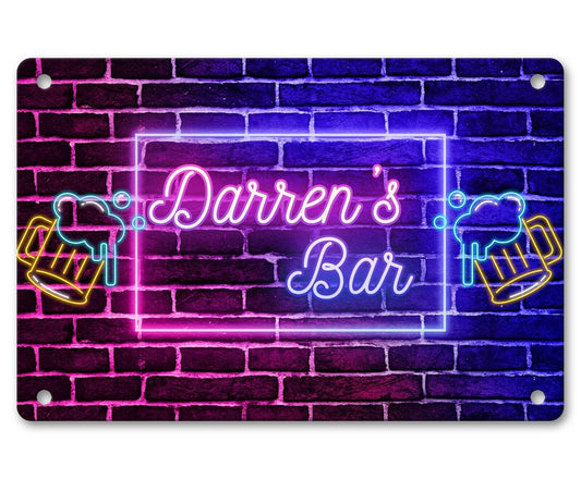 Personalised Bar Sign Any Name Garden Plaque Gift Bar Pub Backyard Bar Sign 172
