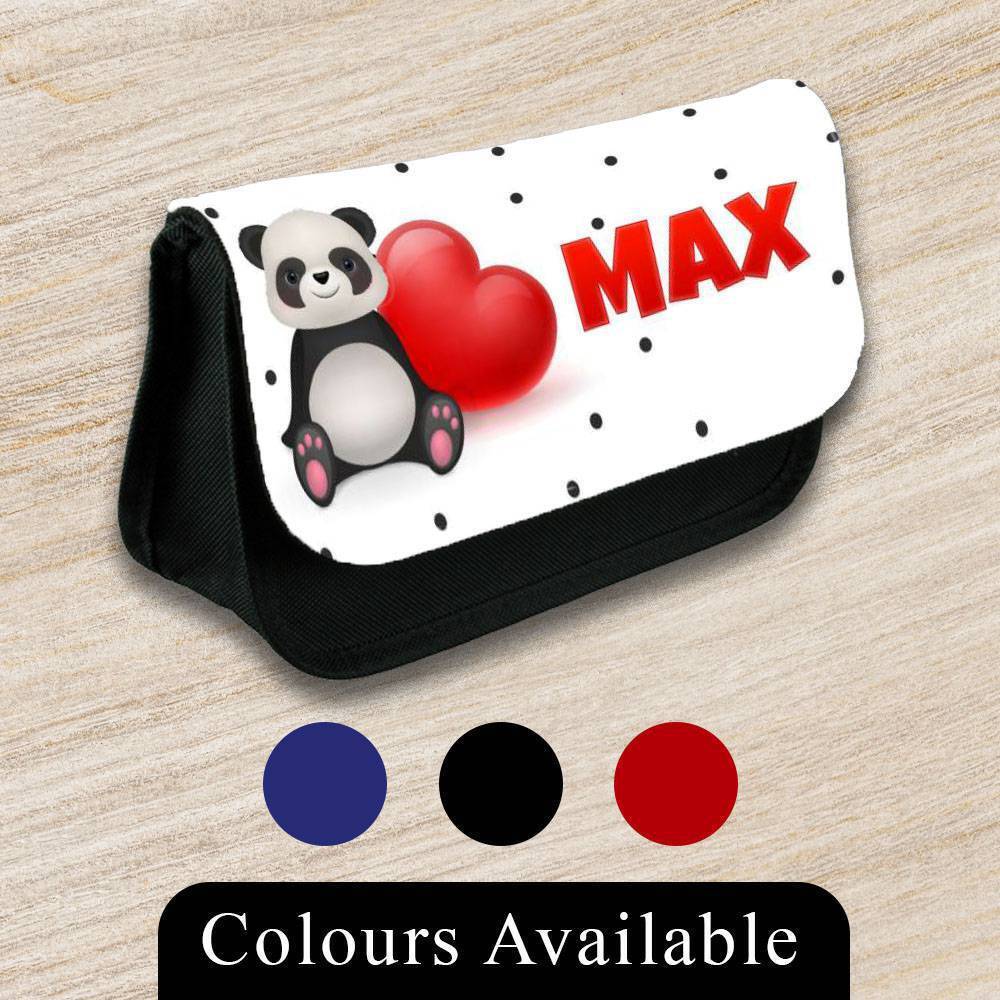 Personalised Pencil Case Animal Girls Boys Stationary Kids School Bag 12