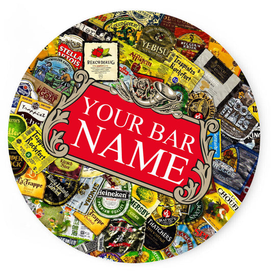 Personalised Any Name Bar Coaster Beer Home Pub Cafe Occasion Gift Idea 23