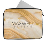 Personalised Any Name Marble Design Laptop Case Sleeve Tablet Bag 34