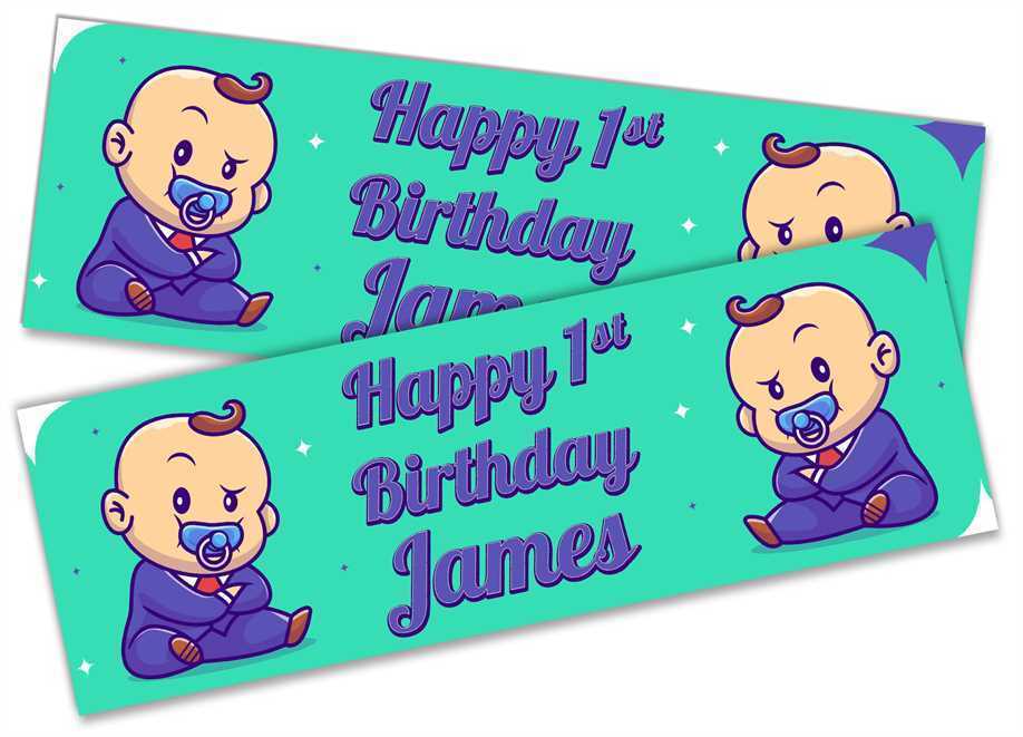 Personalised Birthday Banners Generic Design Children Kids Party Decoration 153