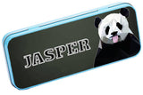 Personalised Any Name Panda Pencil Case Tin Children School Kids Stationary 19