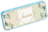 Personalised Any Name Floral Pencil Case Tin Children School Kids Stationary 13