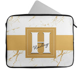 Personalised Any Name Marble Design Laptop Case Sleeve Tablet Bag 111