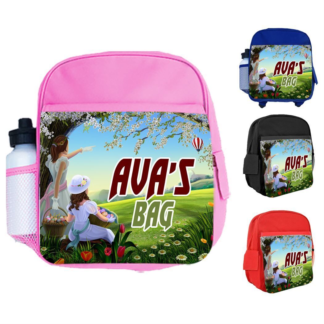 Personalised Kids Backpack Any Name Generic Design Boys Girls kid School Bag 54