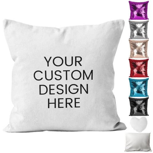 Personalised Custom Cushion Sequin Cushion Pillow Printed Birthday Gift